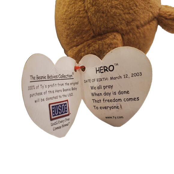 Ty Beanie Babies Hero Military Bear USO Vintage Military Support Bears - Picture 8 of 10